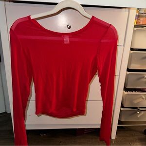 Red Mesh Top